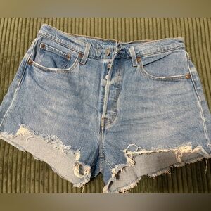 Levi's Sky Blue High Waist Women's Shorts